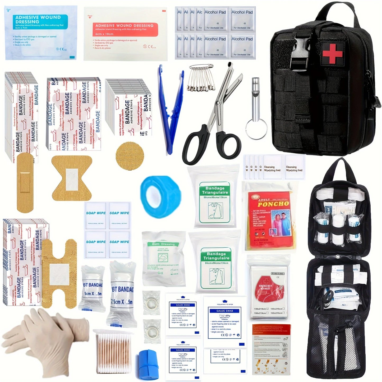 205-Piece First Aid Kit for Home, Travel & Outdoor | Diesel Diamond