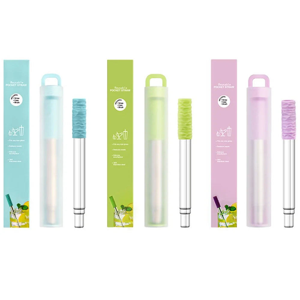 Collapsible Steel Straw for Women on the Road | Diesel Diamond