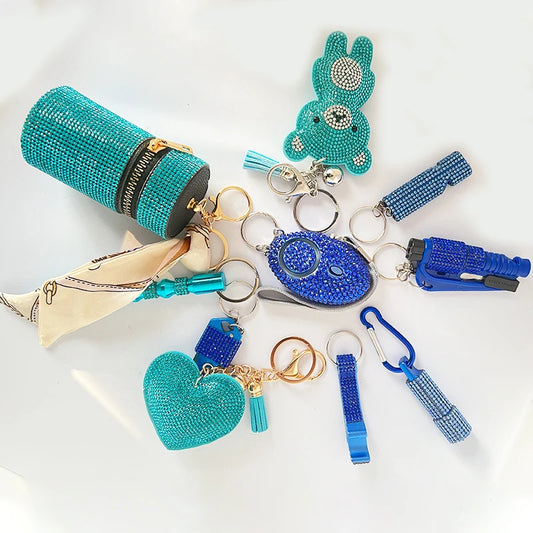 Women’s Rhinestone Bling Self Defense Keychain Set 10-Piece | Diesel Diamond