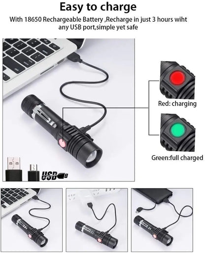 Powerful Zoomable Rechargeable LED Flashlight | Truck & Home | Diesel Diamond