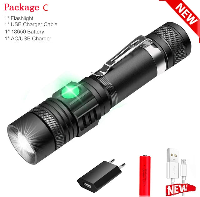 Powerful Zoomable Rechargeable LED Flashlight | Truck & Home | Diesel Diamond