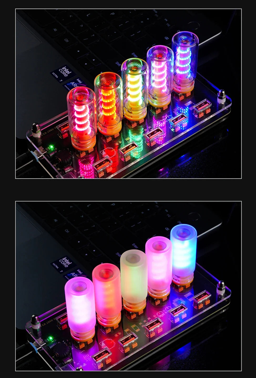 USB LED Frosted Clear Glass Night Light Dimmable Touch Control | Diesel Diamond 💎 by Diesel Diamond