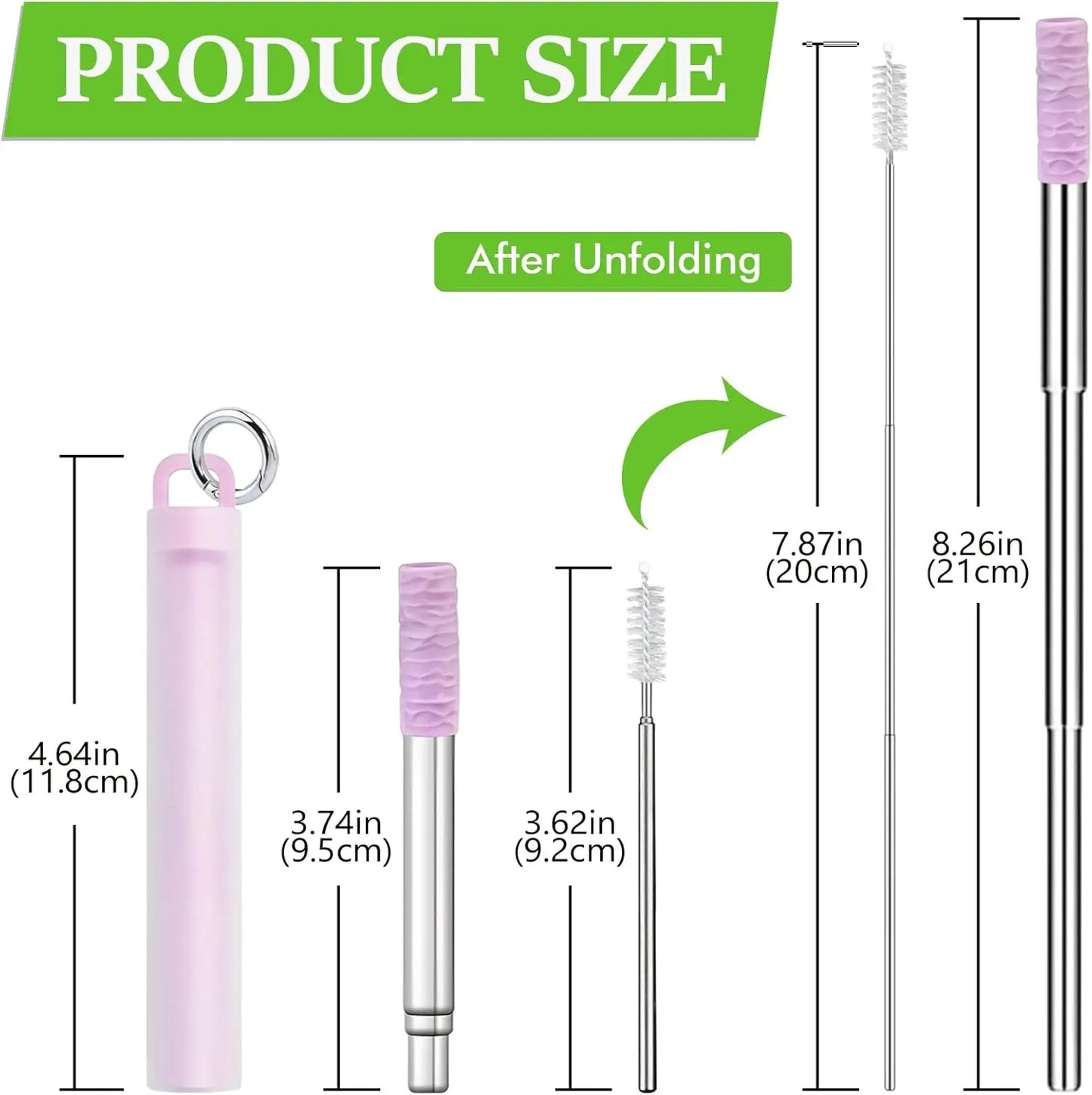Collapsible Steel Straw for Women on the Road | Diesel Diamond