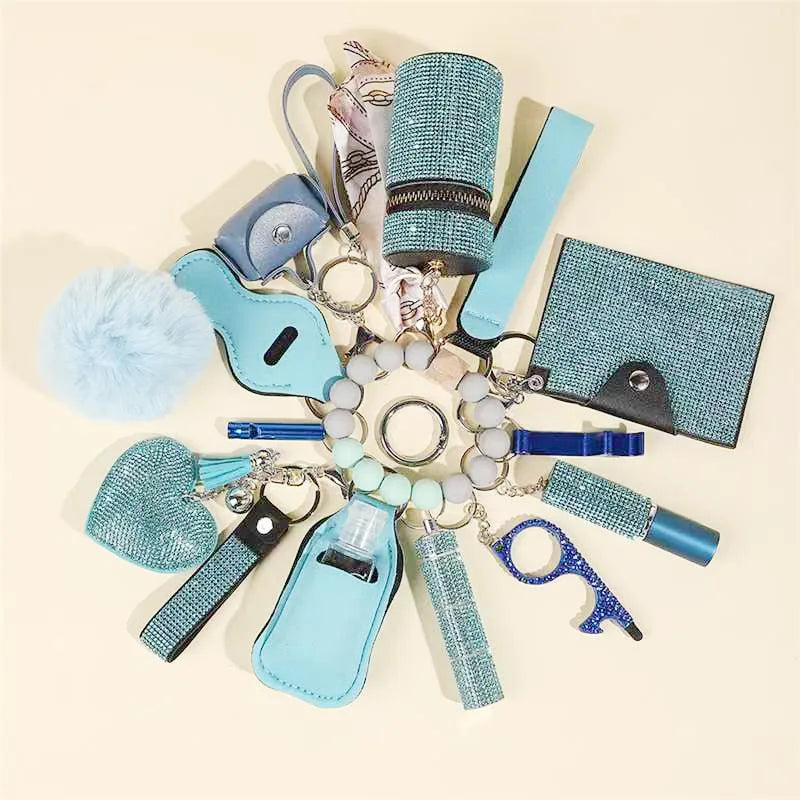 Women's Rhinestone Self-Defense Keychain Set (17pcs) – Diesel Diamond