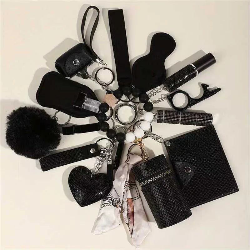 Women's Rhinestone Self-Defense Keychain Set (17pcs) – Diesel Diamond