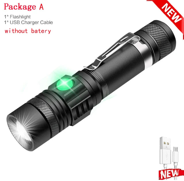 Powerful Zoomable Rechargeable LED Flashlight | Truck & Home | Diesel Diamond