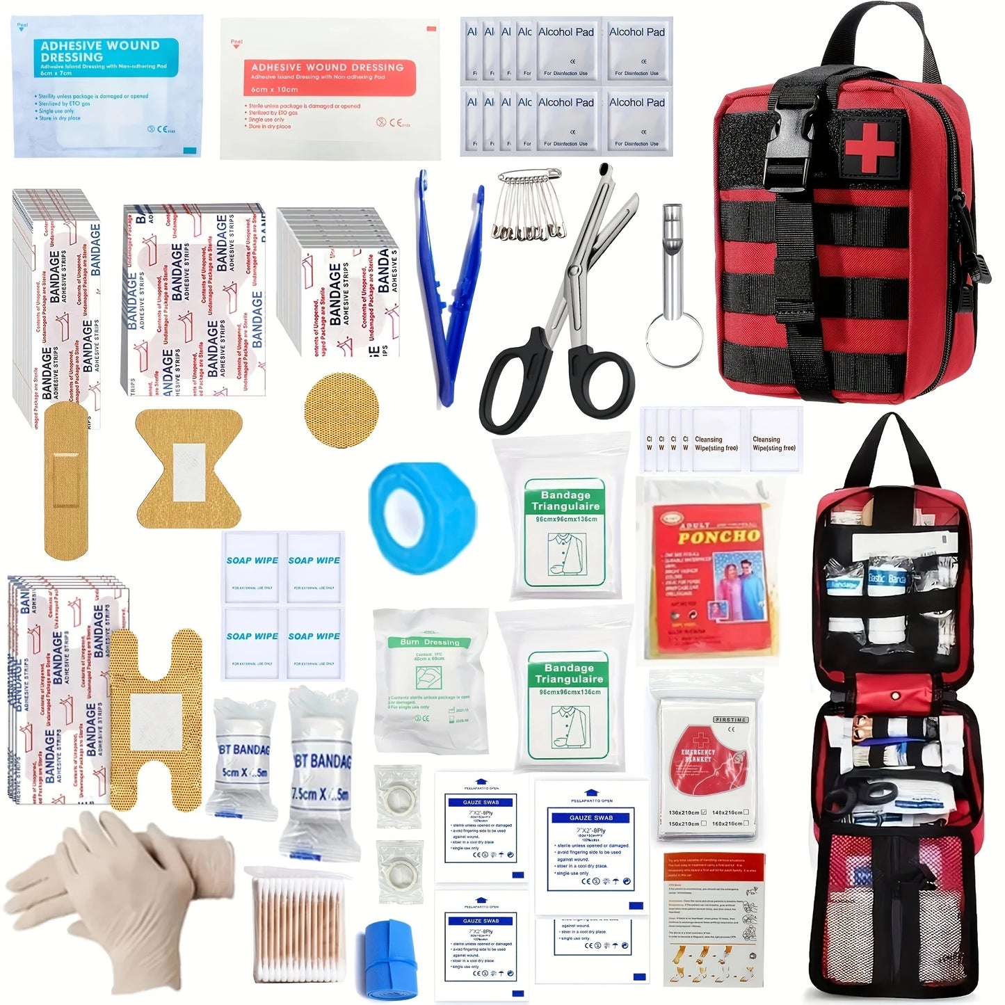 205-Piece First Aid Kit for Home, Travel & Outdoor | Diesel Diamond