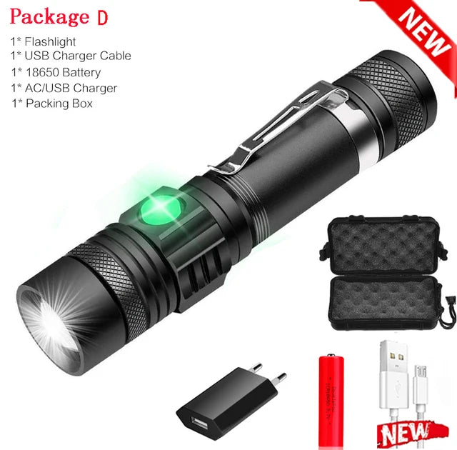 Powerful Zoomable Rechargeable LED Flashlight | Truck & Home | Diesel Diamond