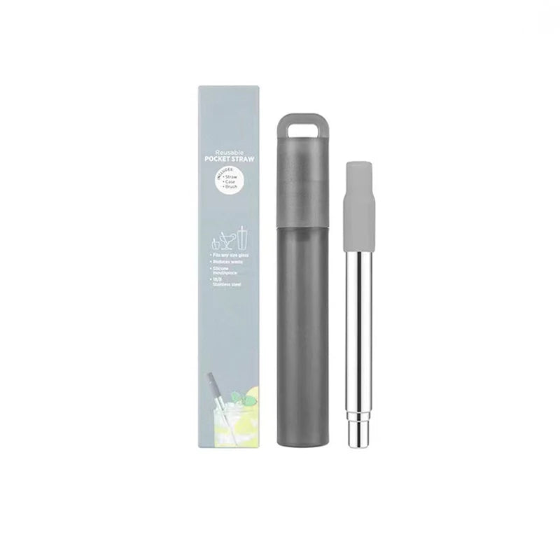 Telescopic Steel Straw Set for Women on the Road | Diesel Diamond