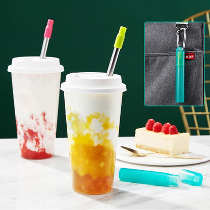 Telescopic Steel Straw Set for Women on the Road | Diesel Diamond