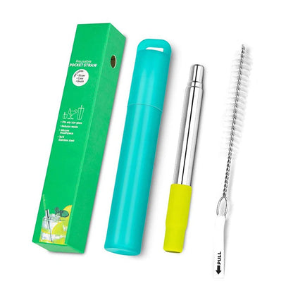 Telescopic Steel Straw Set for Women on the Road | Diesel Diamond