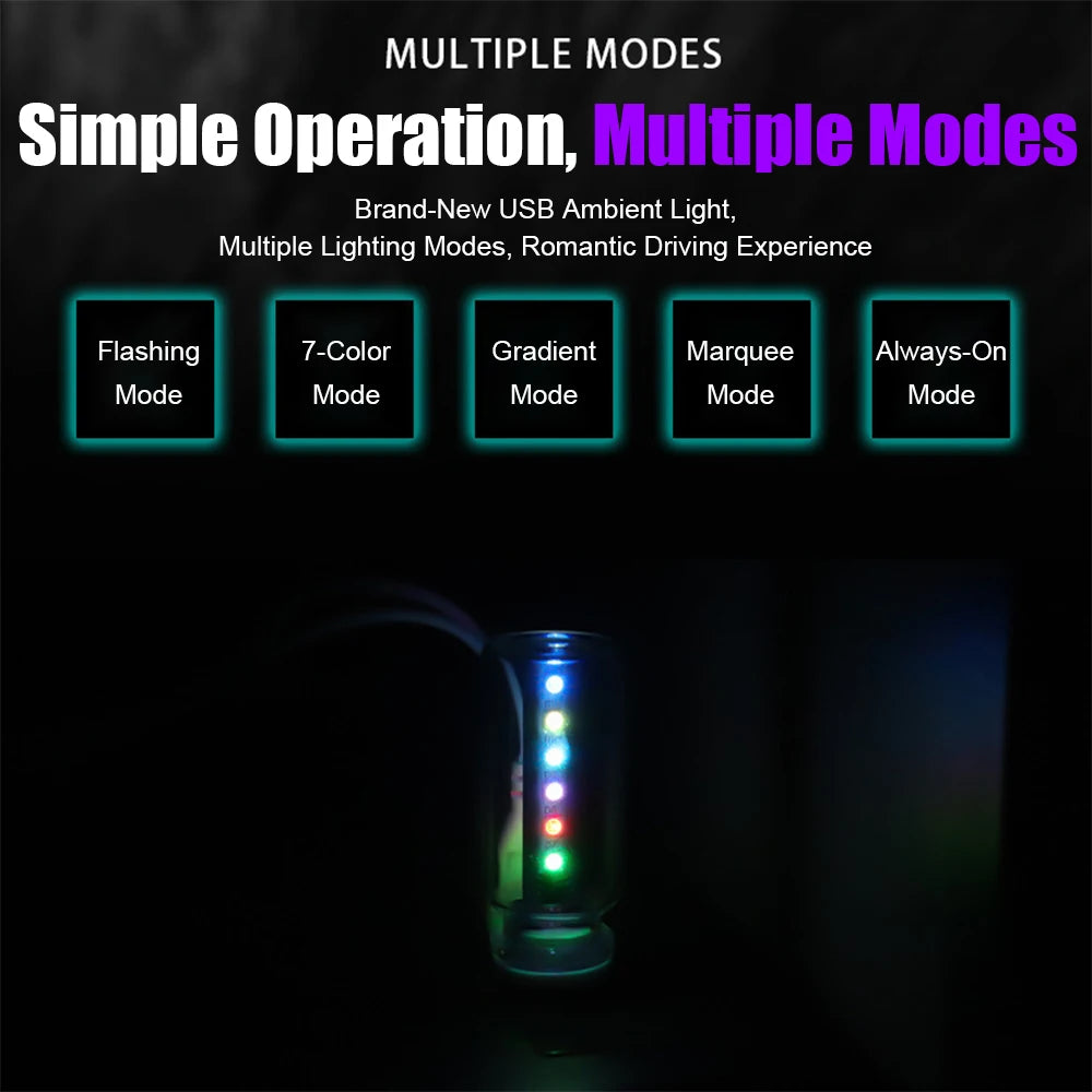 7 Colors Clear/Frosted Glass USB Night Light | Diesel Diamond 💎 by Diesel Diamond