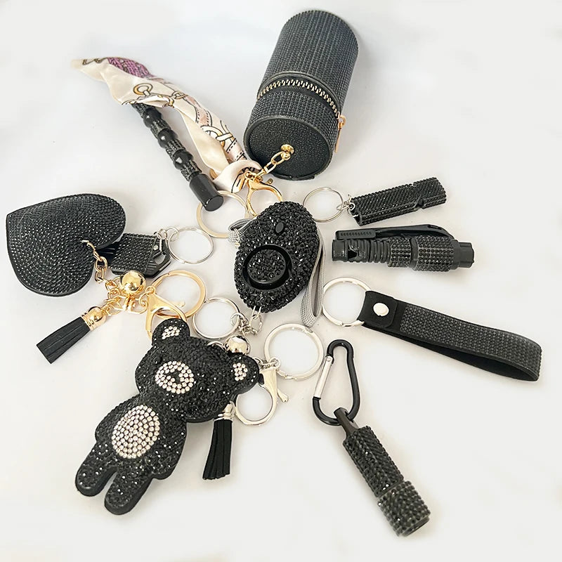 Women’s Rhinestone Bling Self Defense Keychain Set 10-Piece | Diesel Diamond