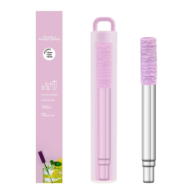Collapsible Steel Straw for Women on the Road | Diesel Diamond