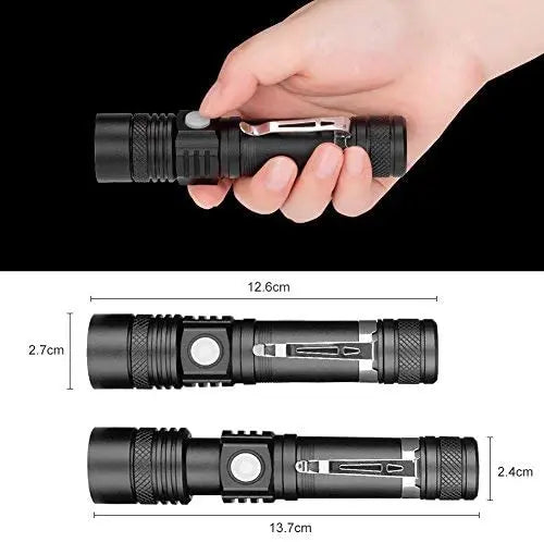 Powerful Zoomable Rechargeable LED Flashlight | Truck & Home | Diesel Diamond