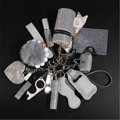 Women's Rhinestone Self-Defense Keychain Set (17pcs) – Diesel Diamond
