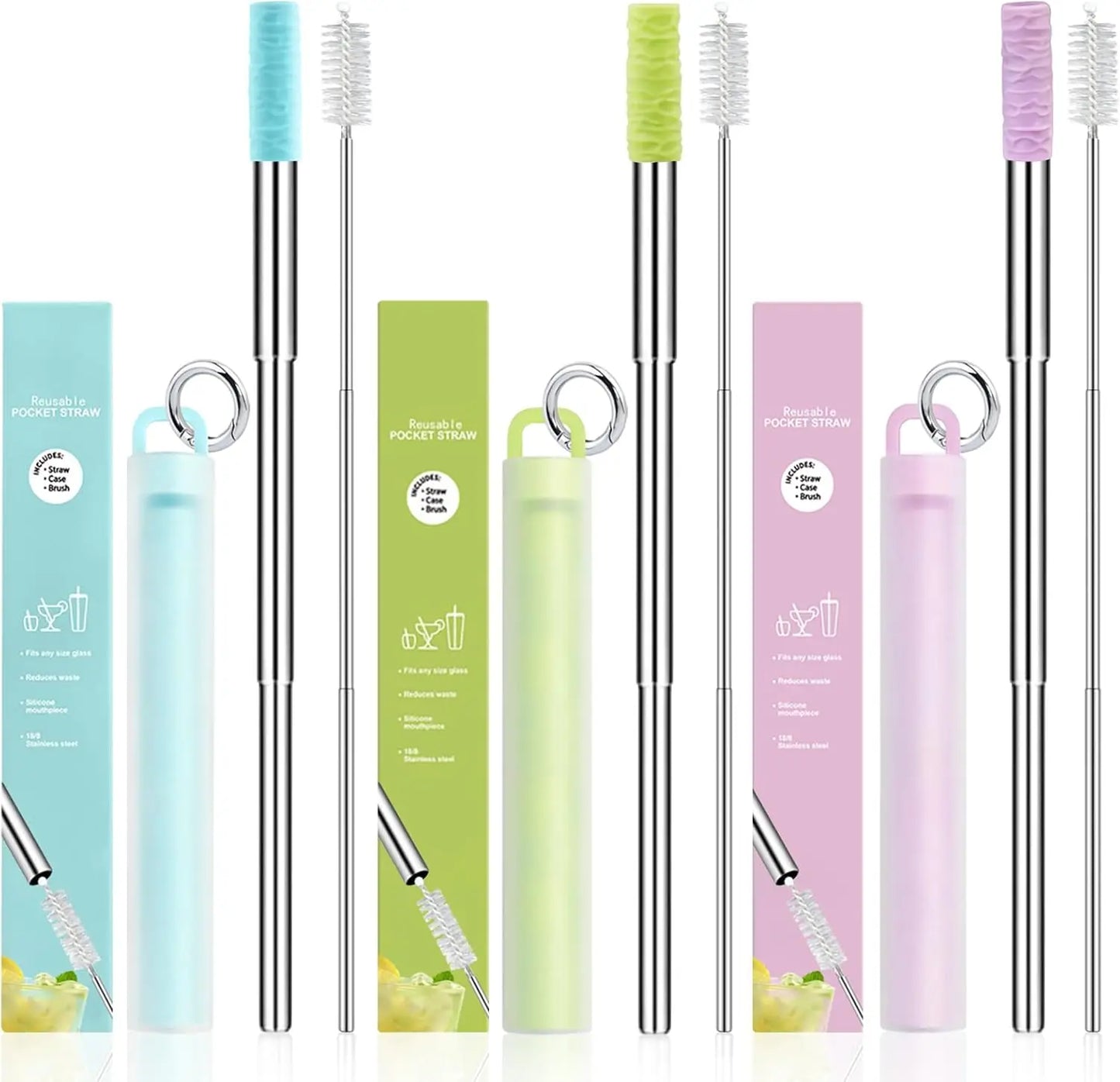 Collapsible Steel Straw for Women on the Road | Diesel Diamond