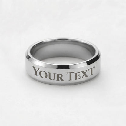 “Diesel Diamond” Engraved Thick Band