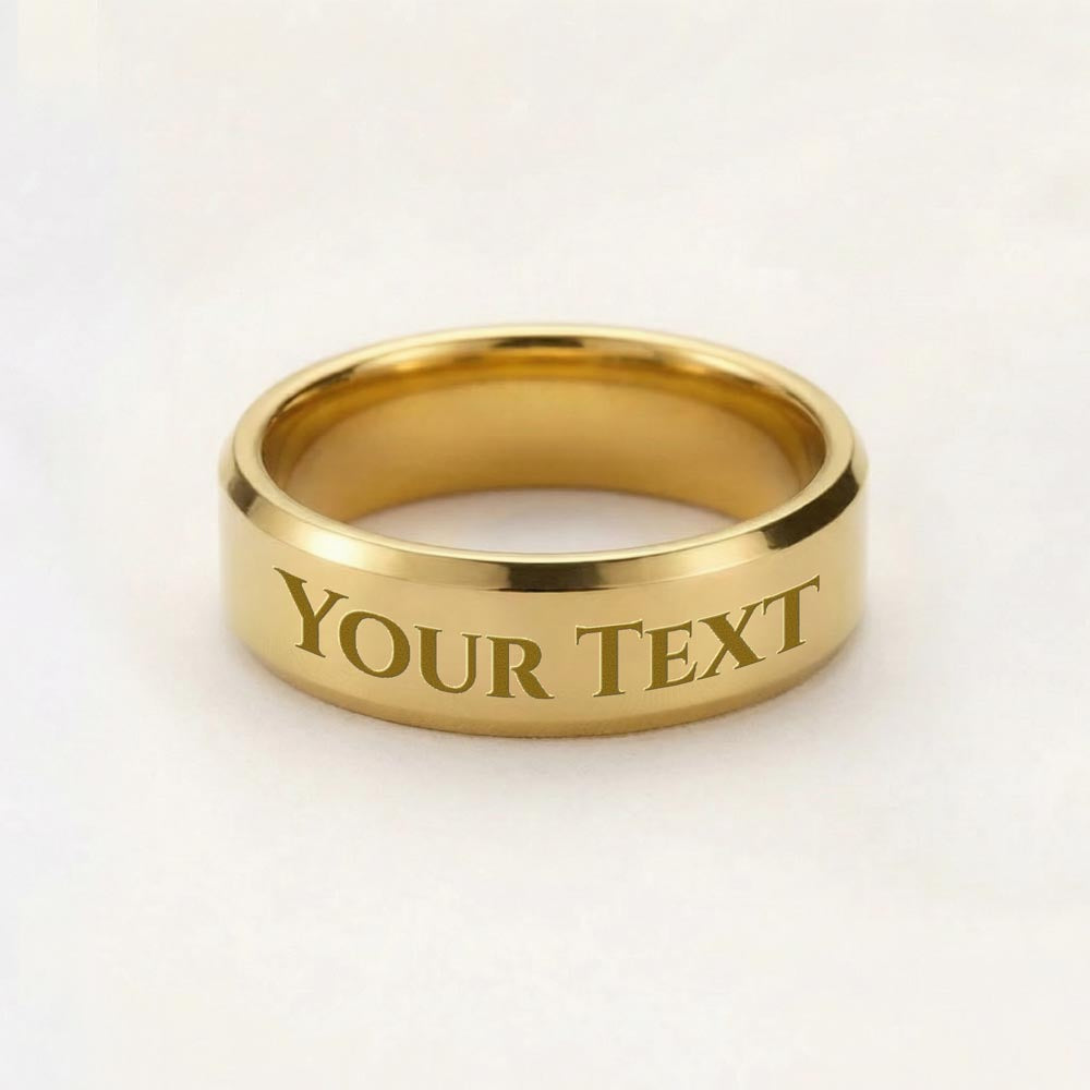 “Diesel Diamond” Engraved Thick Band