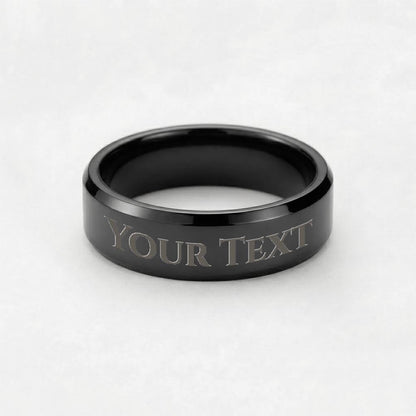 “Diesel Diamond” Engraved Thick Band