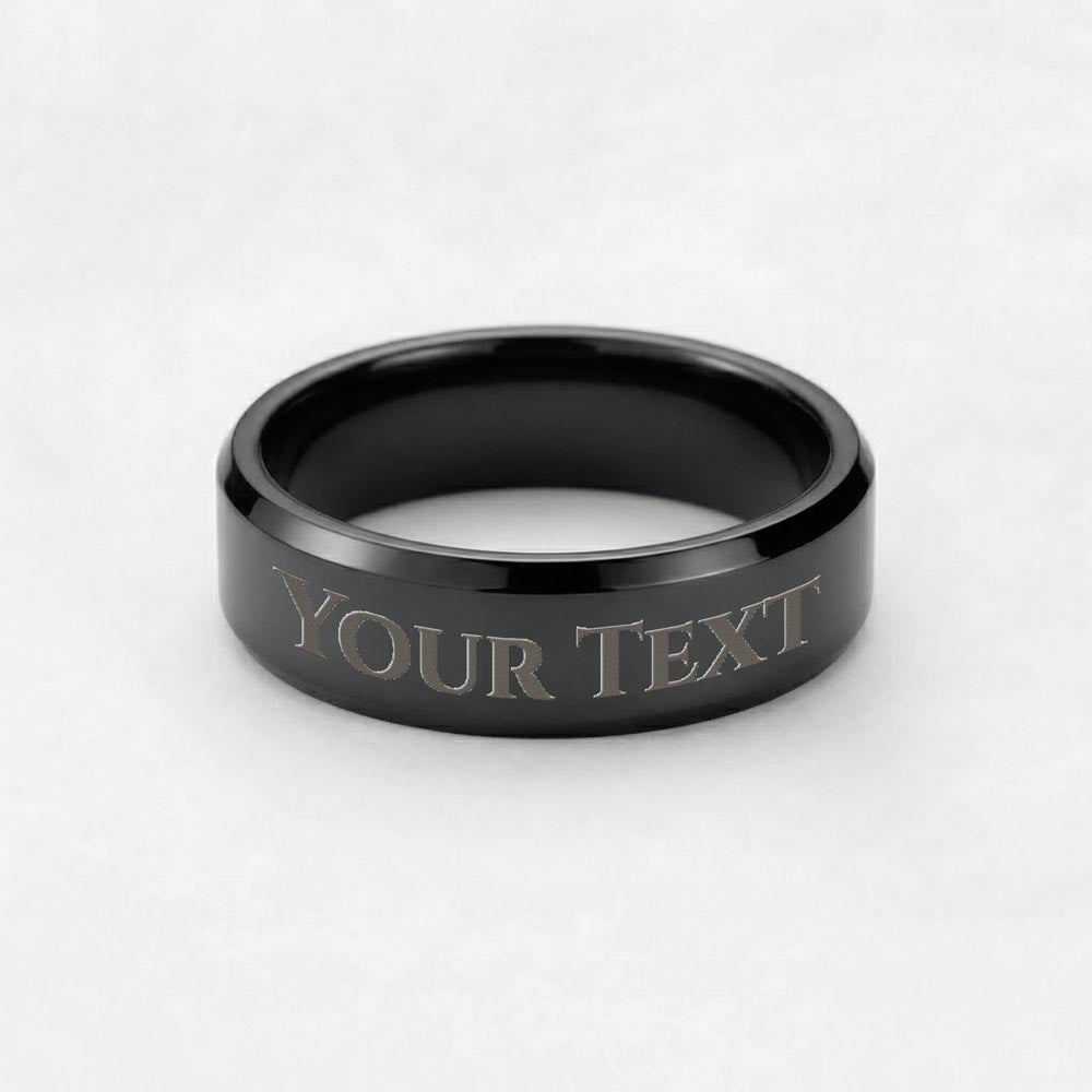 “Diesel Diamond” Engraved Thick Band