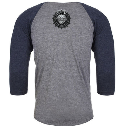 Vintage Navy/ Premium Heather - 6051 - BACK